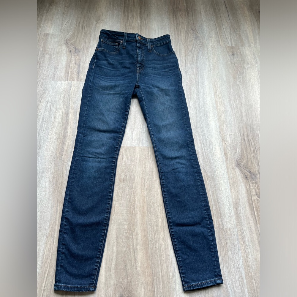 Madewell Curvy High Rise Skinny Dark Wash Jeans
